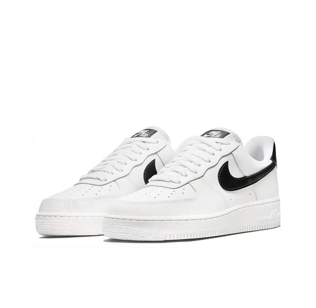 Nike Air Force 1 White Black Swoosh Sneakers