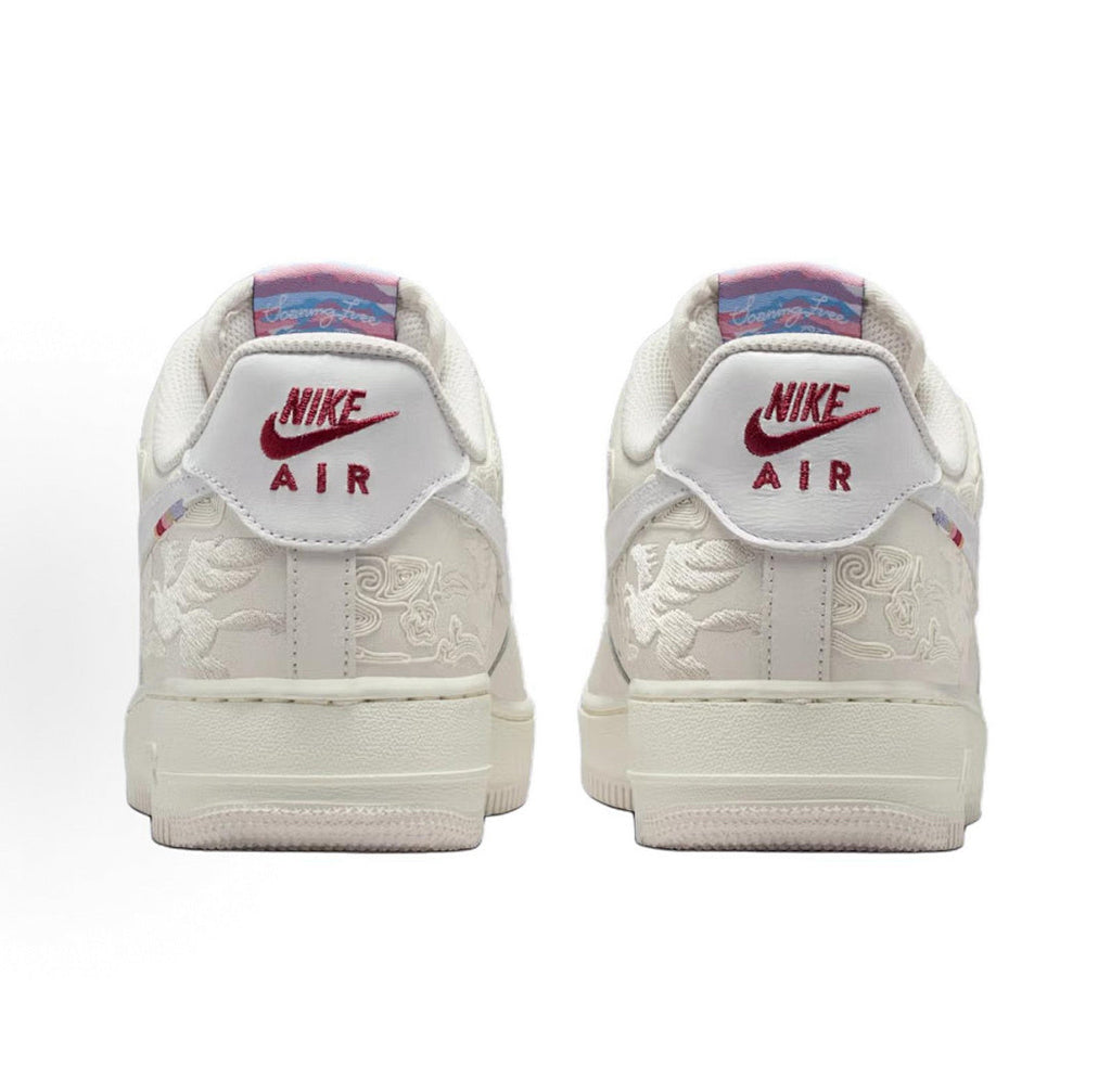 Nike Air Force 1 Dragon Edition Cream Red Sneakers
