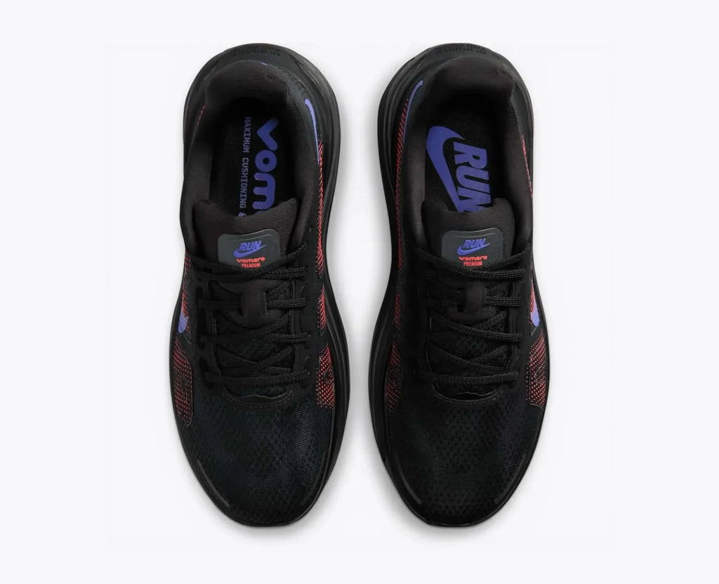 Nike Vomero Premium Black Sapphire Hot Lava Rose Running Shoes